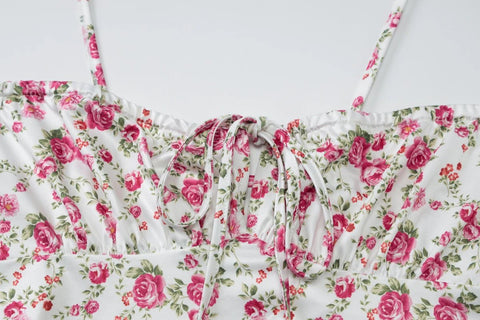 Women Floral Bodycon Long Dress - American Thistle Women Floral Bodycon Long Dress