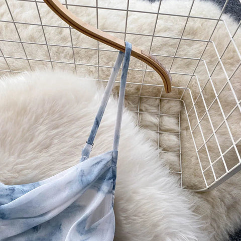 Women Floral Spaghetti Strap Dress Elastic Backless - American Thistle Women Floral Spaghetti Strap Dress Elastic Backless