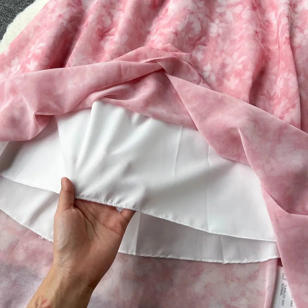 Women Floral Spaghetti Strap Dress Elastic Backless - American Thistle Women Floral Spaghetti Strap Dress Elastic Backless