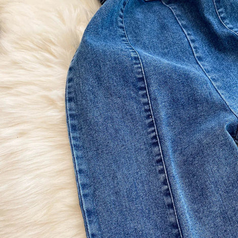 Women Jean Jumpsuit Rompers Single Breasted Sleeveless Vintage Denim - American Thistle Women Jean Jumpsuit Rompers Single Breasted Sleeveless Vintage Denim