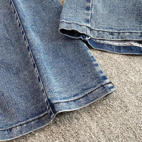 Women Jean Jumpsuit Rompers Single Breasted Sleeveless Vintage Denim - American Thistle Women Jean Jumpsuit Rompers Single Breasted Sleeveless Vintage Denim