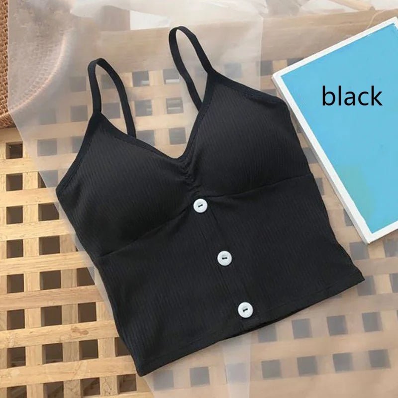 Women Knitted Tank Top Strap Vest Female Knitting Crop Top - American Thistle Women Knitted Tank Top Strap Vest Female Knitting Crop Top