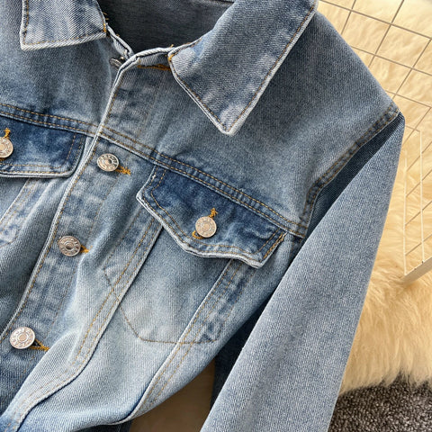 Women Long Sleeve Denim Jumpersuit Rompers Chic Fashion Retro Long - sleeved High - waisted Casual Jeans - American Thistle Women Long Sleeve Denim Jumpersuit Rompers Chic Fashion Retro Long - sleeved High - waisted Casual Jeans