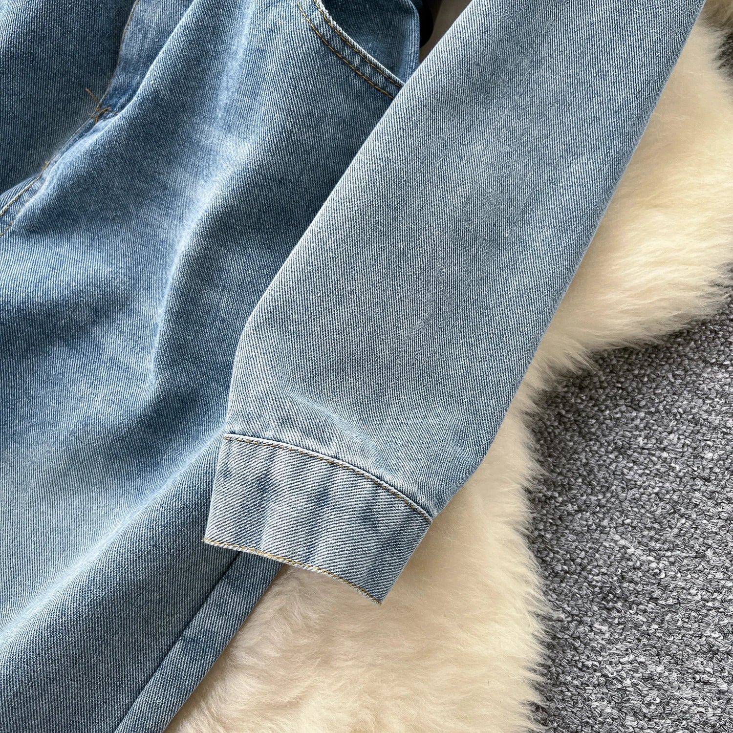 Women Long Sleeve Denim Jumpersuit Rompers Chic Fashion Retro Long - sleeved High - waisted Casual Jeans - American Thistle Women Long Sleeve Denim Jumpersuit Rompers Chic Fashion Retro Long - sleeved High - waisted Casual Jeans