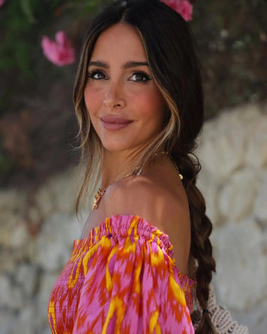 Women Summer Print Ruffle Pleated Long Dress Fashion Off Shoulder Puff Sleeve Midi Dresses Casual - American Thistle Women Summer Print Ruffle Pleated Long Dress Fashion Off Shoulder Puff Sleeve Midi Dresses Casual