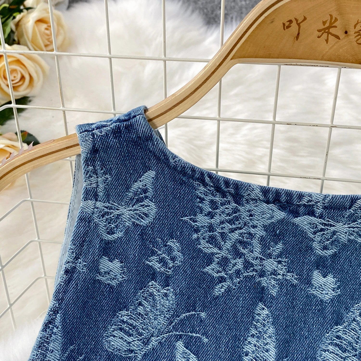 Women Summer Printed Butterfly Denim Jumpsuits - American Thistle Women Summer Printed Butterfly Denim Jumpsuits