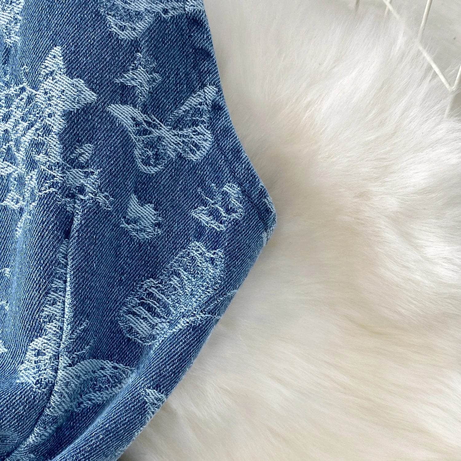 Women Summer Printed Butterfly Denim Jumpsuits - American Thistle Women Summer Printed Butterfly Denim Jumpsuits