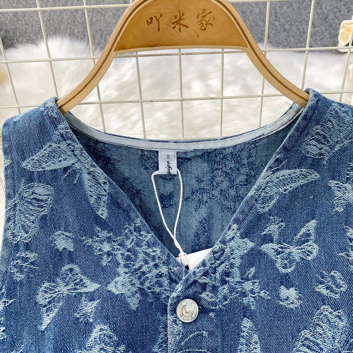 Women Summer Printed Butterfly Denim Jumpsuits - American Thistle Women Summer Printed Butterfly Denim Jumpsuits