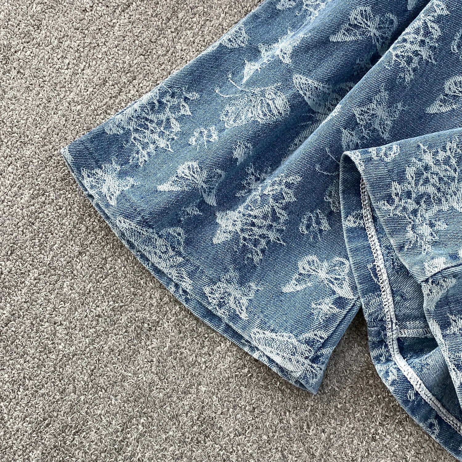 Women Summer Printed Butterfly Denim Jumpsuits - American Thistle Women Summer Printed Butterfly Denim Jumpsuits