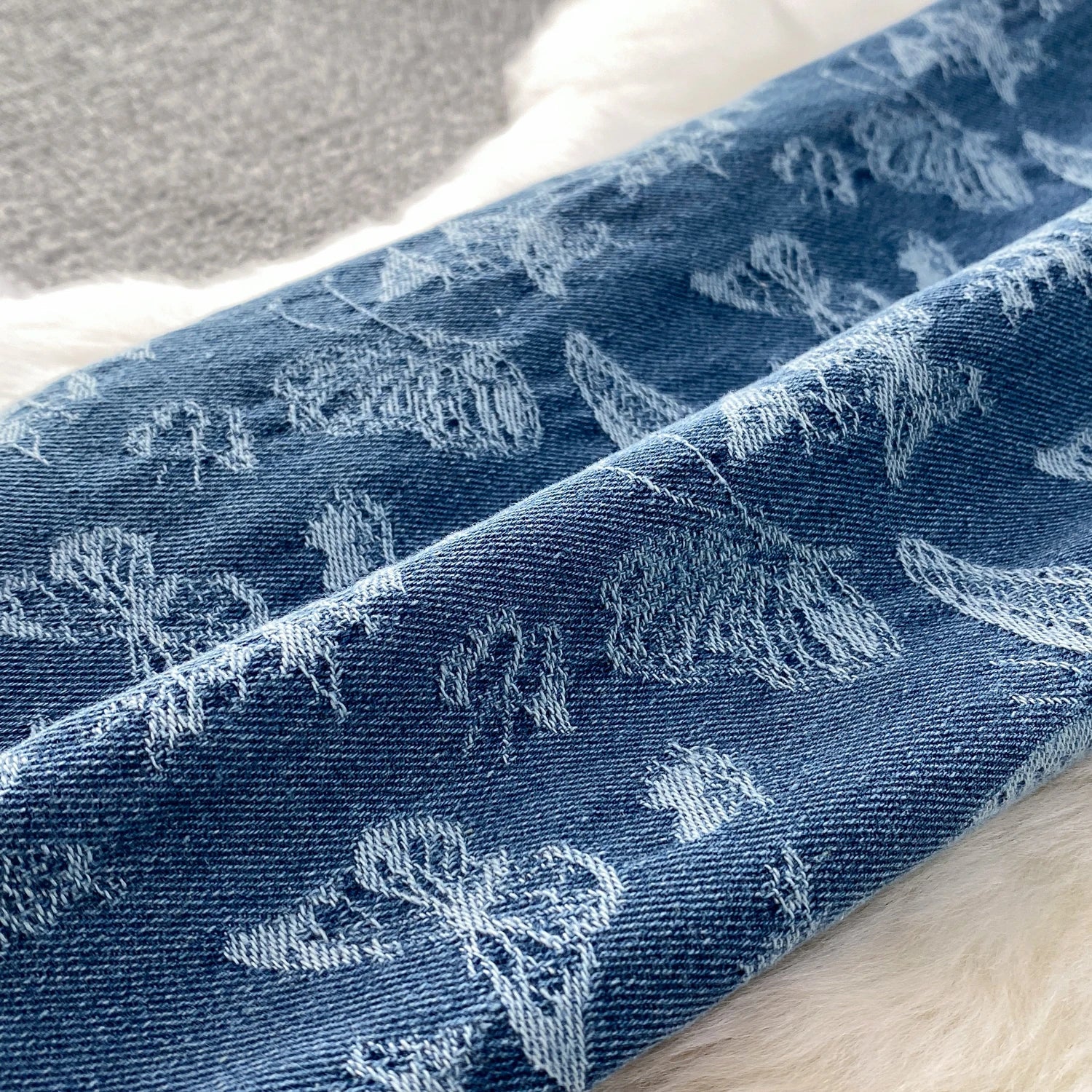 Women Summer Printed Butterfly Denim Jumpsuits - American Thistle Women Summer Printed Butterfly Denim Jumpsuits