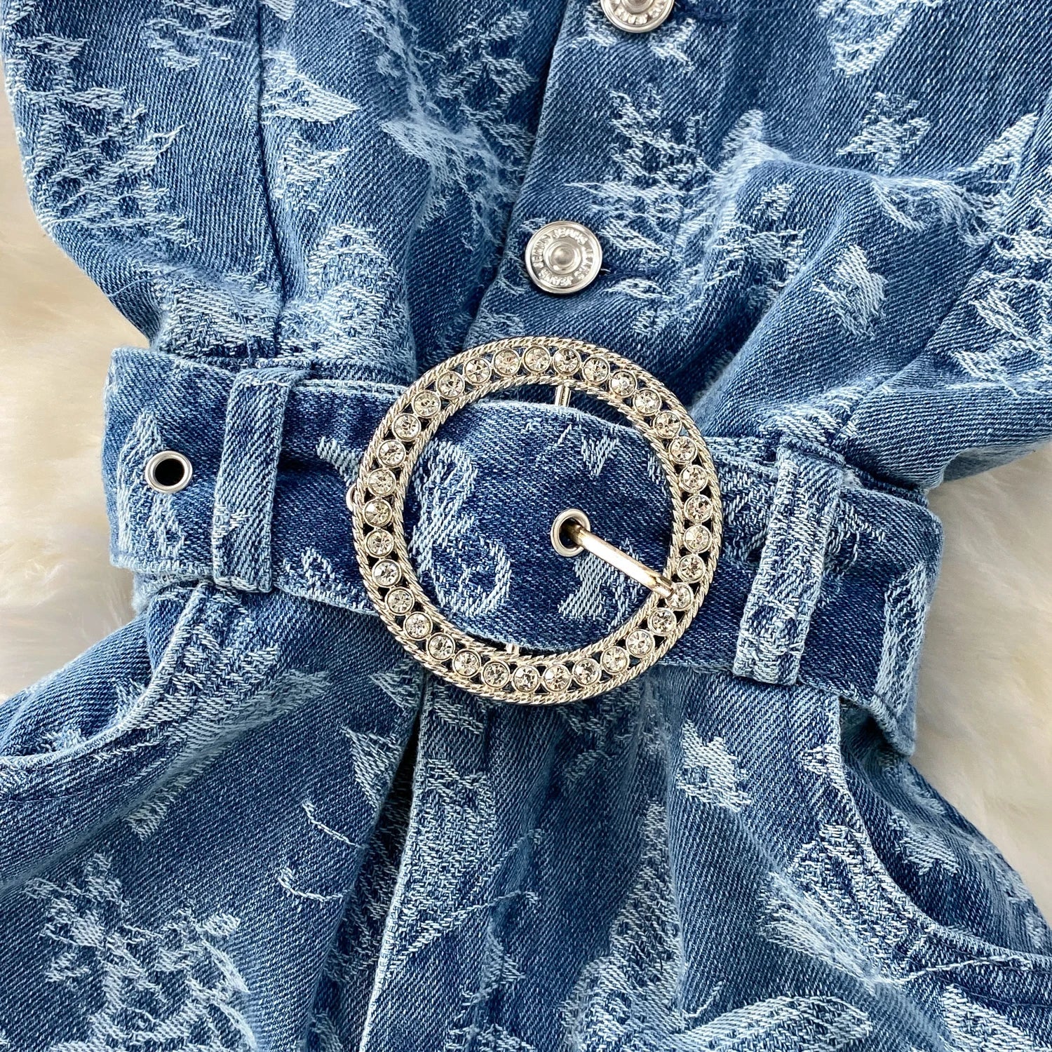 Women Summer Printed Butterfly Denim Jumpsuits - American Thistle Women Summer Printed Butterfly Denim Jumpsuits