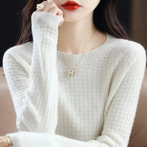 Women Sweater O - neck Autumn Winter Basic Pullover - American Thistle Women Sweater O - neck Autumn Winter Basic Pullover