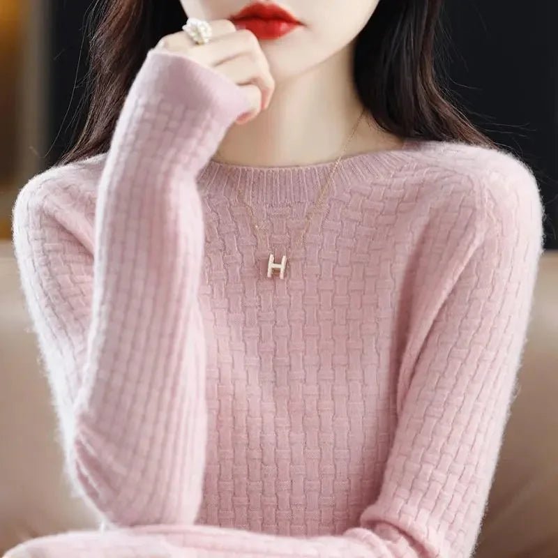 Women Sweater O - neck Autumn Winter Basic Pullover - American Thistle Women Sweater O - neck Autumn Winter Basic Pullover