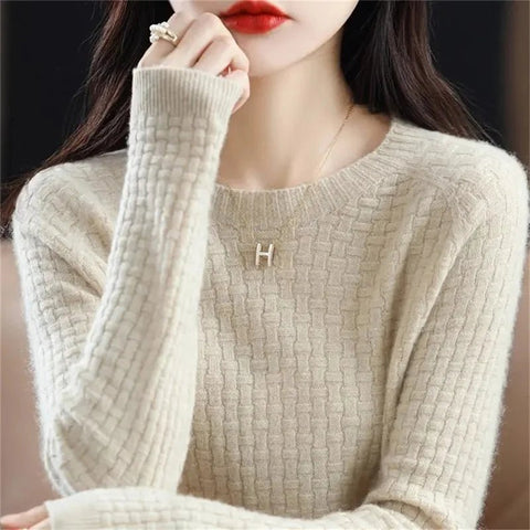 Women Sweater O - neck Autumn Winter Basic Pullover - American Thistle Women Sweater O - neck Autumn Winter Basic Pullover