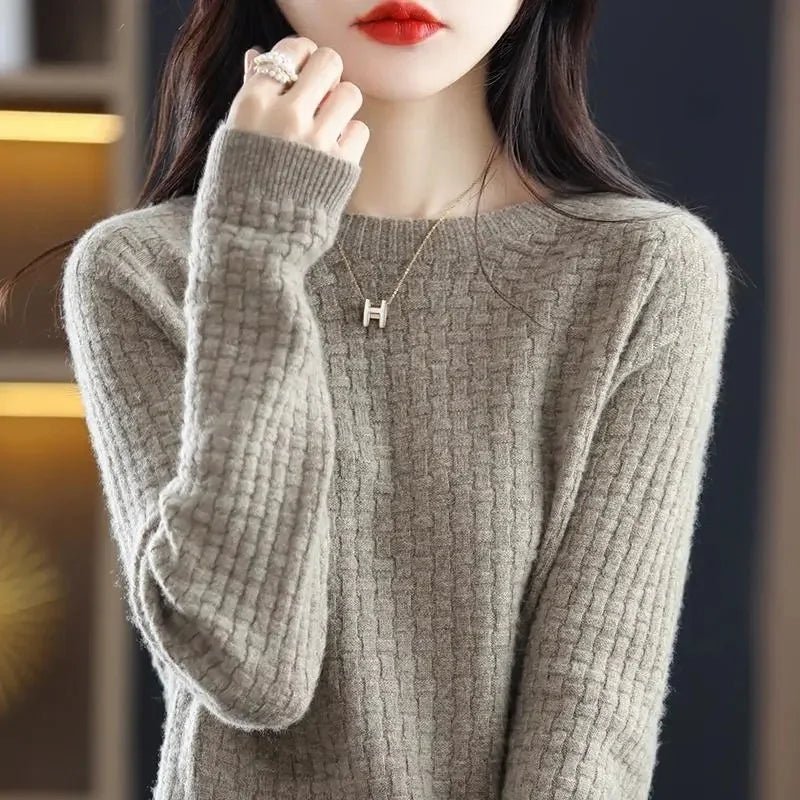 Women Sweater O - neck Autumn Winter Basic Pullover - American Thistle Women Sweater O - neck Autumn Winter Basic Pullover