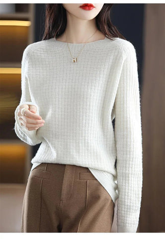 Women Sweater O - neck Autumn Winter Basic Pullover - American Thistle Women Sweater O - neck Autumn Winter Basic Pullover