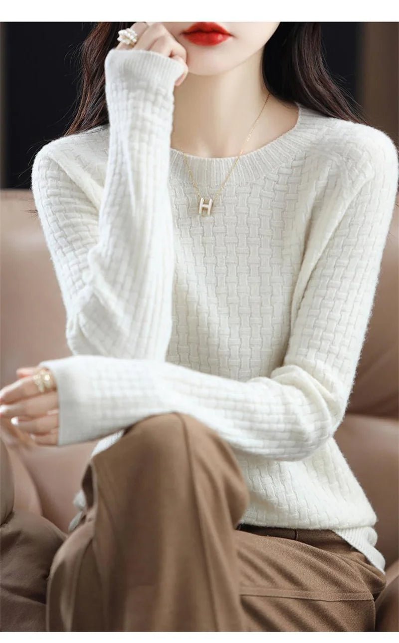Women Sweater O - neck Autumn Winter Basic Pullover - American Thistle Women Sweater O - neck Autumn Winter Basic Pullover