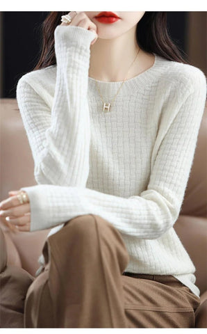 Women Sweater O - neck Autumn Winter Basic Pullover - American Thistle Women Sweater O - neck Autumn Winter Basic Pullover