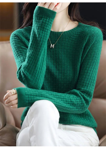Women Sweater O - neck Autumn Winter Basic Pullover - American Thistle Women Sweater O - neck Autumn Winter Basic Pullover