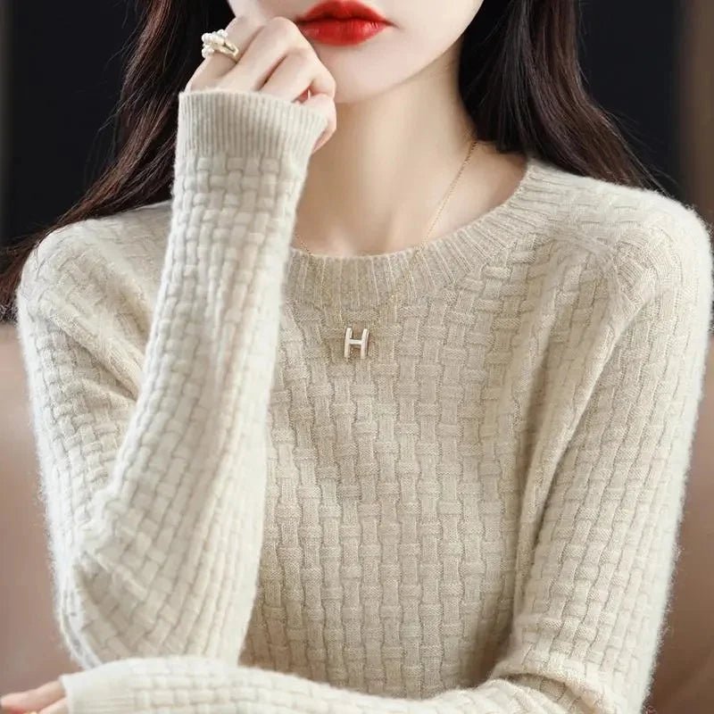 Women Sweater O - neck Autumn Winter Basic Pullover - American Thistle Women Sweater O - neck Autumn Winter Basic Pullover