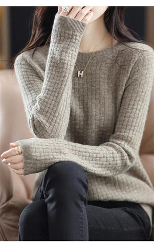 Women Sweater O - neck Autumn Winter Basic Pullover - American Thistle Women Sweater O - neck Autumn Winter Basic Pullover