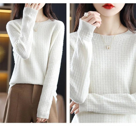 Women Sweater O - neck Autumn Winter Basic Pullover - American Thistle Women Sweater O - neck Autumn Winter Basic Pullover