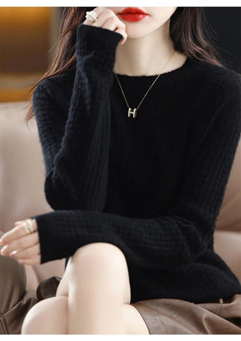 Women Sweater O - neck Autumn Winter Basic Pullover - American Thistle Women Sweater O - neck Autumn Winter Basic Pullover