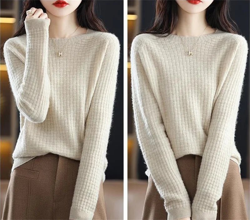Women Sweater O - neck Autumn Winter Basic Pullover - American Thistle Women Sweater O - neck Autumn Winter Basic Pullover