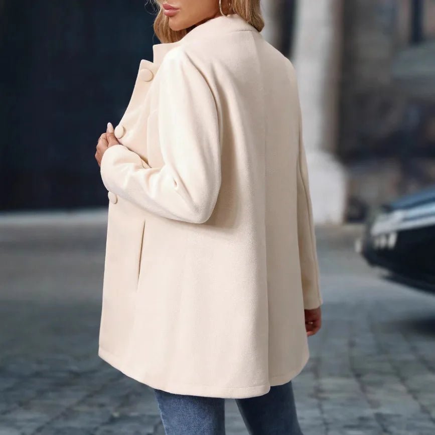 Women's casual high neck long woolen coat, 2025 autumn/winter new jacket for women - American ThistleWomen's casual high neck long woolen coat, 2025 autumn/winter new jacket for women