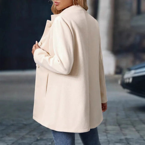 Women's casual high neck long woolen coat, 2025 autumn/winter new jacket for women - American ThistleWomen's casual high neck long woolen coat, 2025 autumn/winter new jacket for women