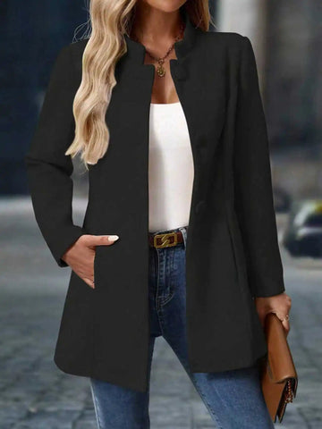 Women's casual high neck long woolen coat, 2025 autumn/winter new jacket for women - American ThistleWomen's casual high neck long woolen coat, 2025 autumn/winter new jacket for women