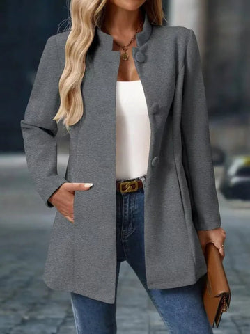 Women's casual high neck long woolen coat, 2025 autumn/winter new jacket for women - American ThistleWomen's casual high neck long woolen coat, 2025 autumn/winter new jacket for women