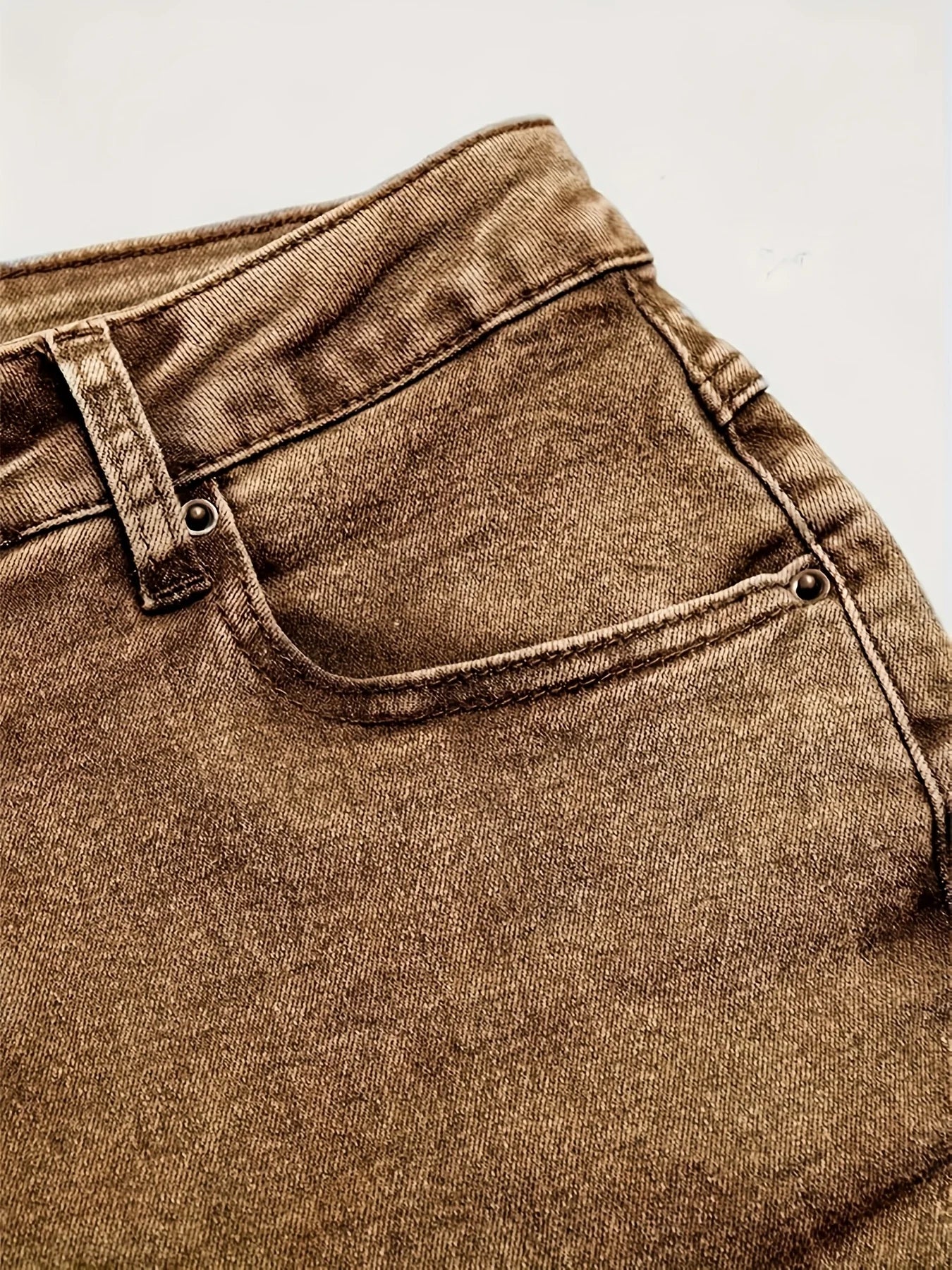 Women's color denim fashion personality stretch denim bell - bottom pants - American Thistle Women's color denim fashion personality stretch denim bell - bottom pants