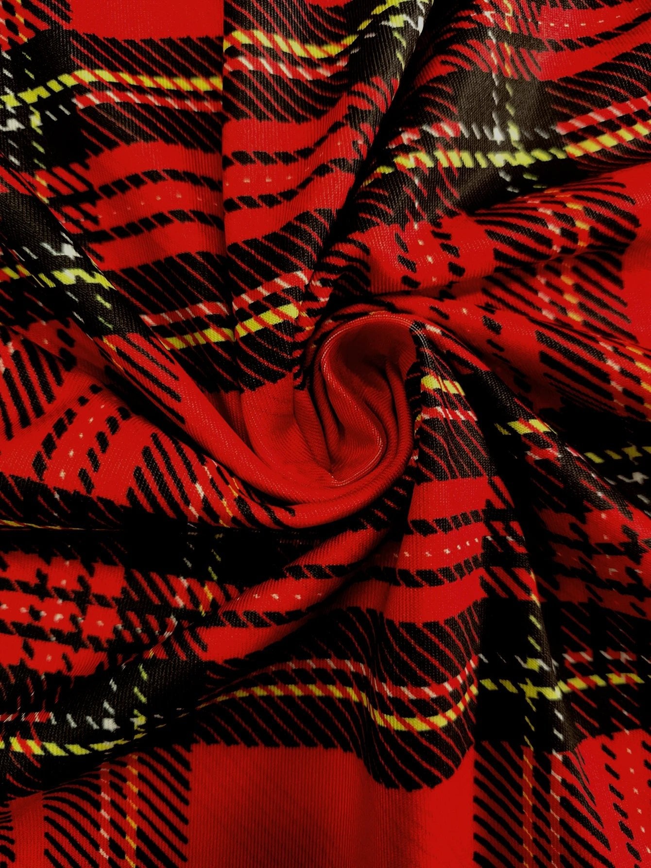 Women's Cute Red Plaid Long Sleeve Dress, Christmas - Vibe Swing Mini Dress, Super Comfy for Holiday Parties & Daily Wear - American Thistle Women's Cute Red Plaid Long Sleeve Dress, Christmas - Vibe Swing Mini Dress, Super Comfy for Holiday Parties & Daily Wear