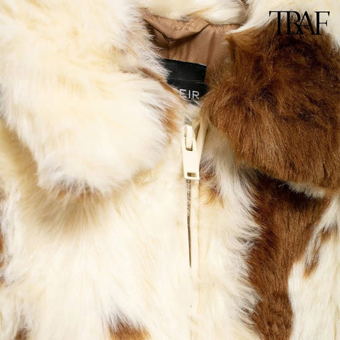 Women's Fashion Cow Print Winter Jacket - American Thistle Women's Fashion Cow Print Winter Jacket