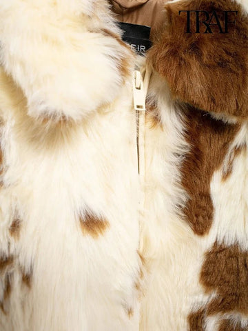 Women's Fashion Cow Print Winter Jacket - American Thistle Women's Fashion Cow Print Winter Jacket