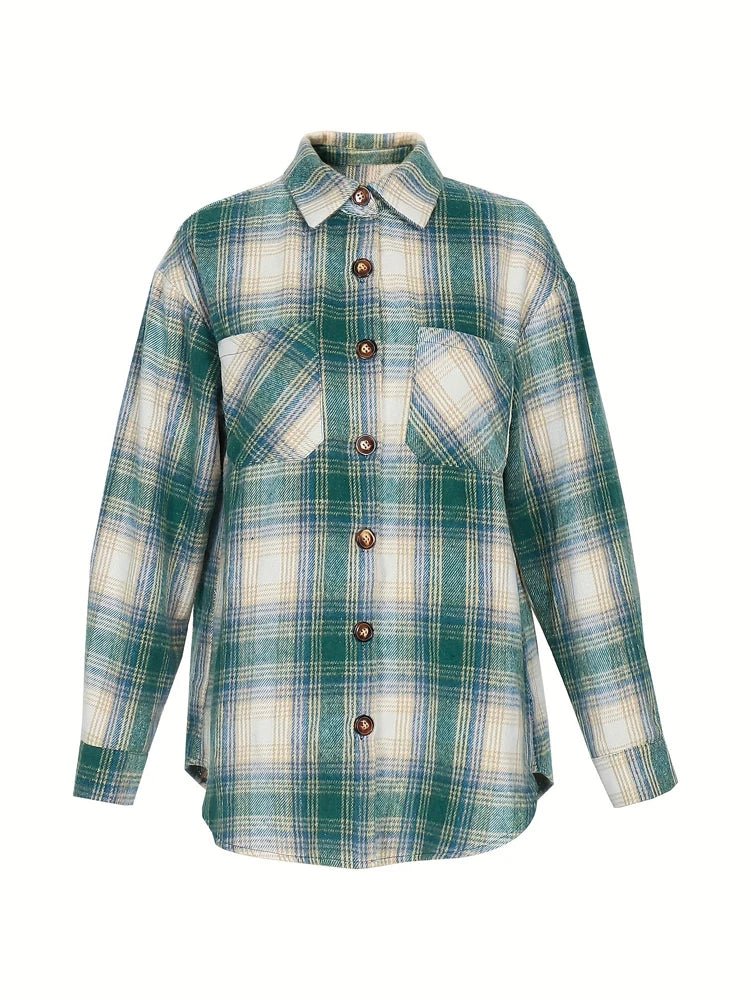 Women's Flannel Plaid Shirt Jacket - American Thistle Women's Flannel Plaid Shirt Jacket