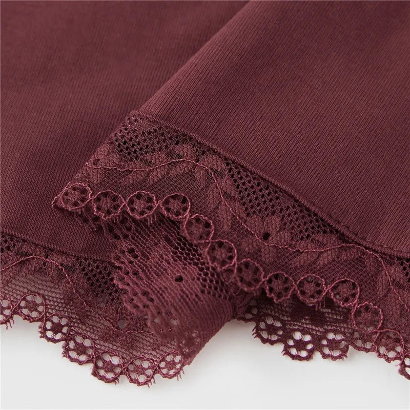 Women's Long - Sleeve Spring Lace Trim Tee Shirt Blouses - American Thistle Women's Long - Sleeve Spring Lace Trim Tee Shirt Blouses