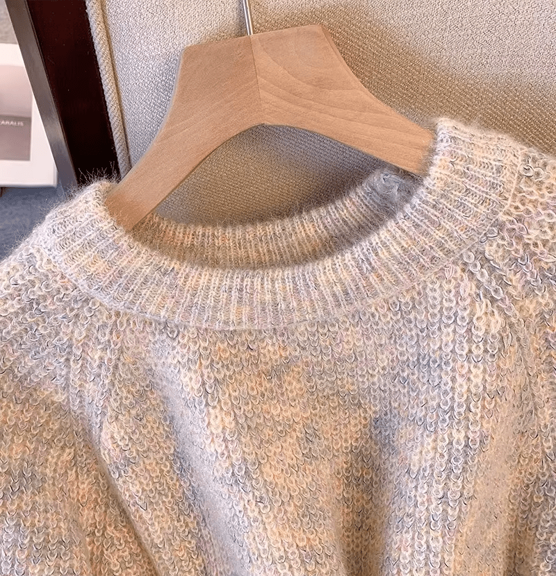 Women's Soft Elegant Sweater Dress Long Sleeved Pullover Knitted Mid - length Top - American Thistle Women's Soft Elegant Sweater Dress Long Sleeved Pullover Knitted Mid - length Top