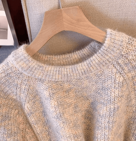 Women's Soft Elegant Sweater Dress Long Sleeved Pullover Knitted Mid - length Top - American Thistle Women's Soft Elegant Sweater Dress Long Sleeved Pullover Knitted Mid - length Top