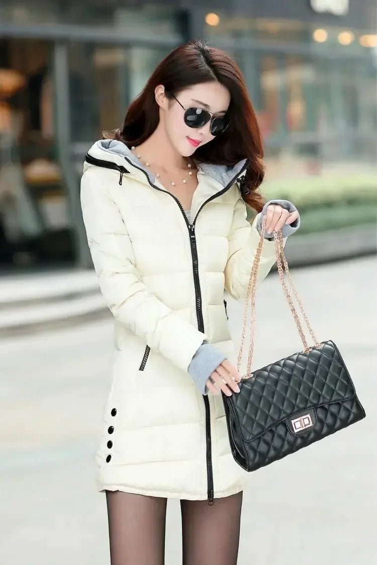 Women's Waterproof Down Cotton Jacket Autumn Winter Long Parkas Overcoat Warm Thick - American Thistle Women's Waterproof Down Cotton Jacket Autumn Winter Long Parkas Overcoat Warm Thick