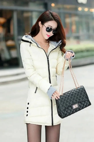 Women's Waterproof Down Cotton Jacket Autumn Winter Long Parkas Overcoat Warm Thick - American Thistle Women's Waterproof Down Cotton Jacket Autumn Winter Long Parkas Overcoat Warm Thick