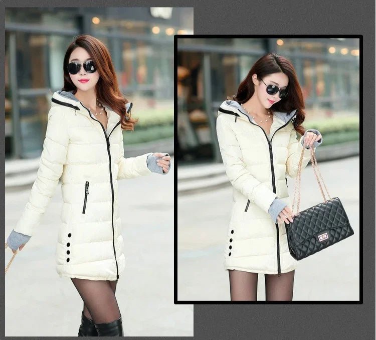 Women's Waterproof Down Cotton Jacket Autumn Winter Long Parkas Overcoat Warm Thick - American Thistle Women's Waterproof Down Cotton Jacket Autumn Winter Long Parkas Overcoat Warm Thick