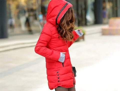 Women's Waterproof Down Cotton Jacket Autumn Winter Long Parkas Overcoat Warm Thick - American Thistle Women's Waterproof Down Cotton Jacket Autumn Winter Long Parkas Overcoat Warm Thick