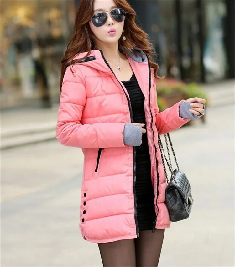 Women's Waterproof Down Cotton Jacket Autumn Winter Long Parkas Overcoat Warm Thick - American Thistle Women's Waterproof Down Cotton Jacket Autumn Winter Long Parkas Overcoat Warm Thick