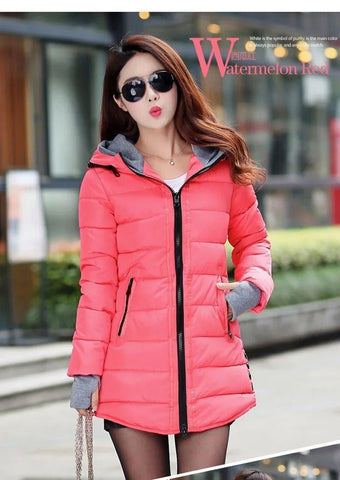 Women's Waterproof Down Cotton Jacket Autumn Winter Long Parkas Overcoat Warm Thick - American Thistle Women's Waterproof Down Cotton Jacket Autumn Winter Long Parkas Overcoat Warm Thick