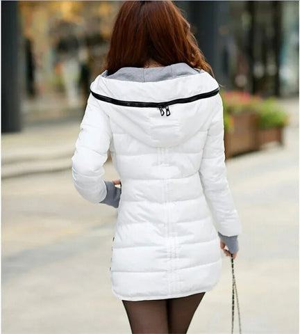 Women's Waterproof Down Cotton Jacket Autumn Winter Long Parkas Overcoat Warm Thick - American Thistle Women's Waterproof Down Cotton Jacket Autumn Winter Long Parkas Overcoat Warm Thick