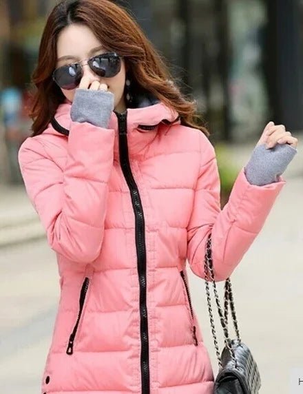 Women's Waterproof Down Cotton Jacket Autumn Winter Long Parkas Overcoat Warm Thick - American Thistle Women's Waterproof Down Cotton Jacket Autumn Winter Long Parkas Overcoat Warm Thick