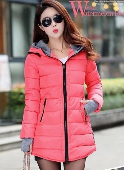 Women's Waterproof Down Cotton Jacket Autumn Winter Long Parkas Overcoat Warm Thick - American Thistle Women's Waterproof Down Cotton Jacket Autumn Winter Long Parkas Overcoat Warm Thick