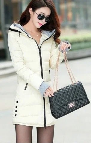 Women's Waterproof Down Cotton Jacket Autumn Winter Long Parkas Overcoat Warm Thick - American Thistle Women's Waterproof Down Cotton Jacket Autumn Winter Long Parkas Overcoat Warm Thick